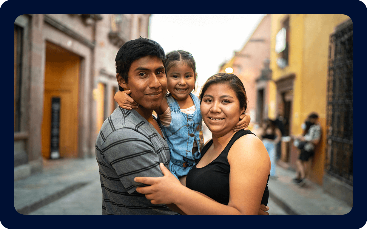 Latin American happy family