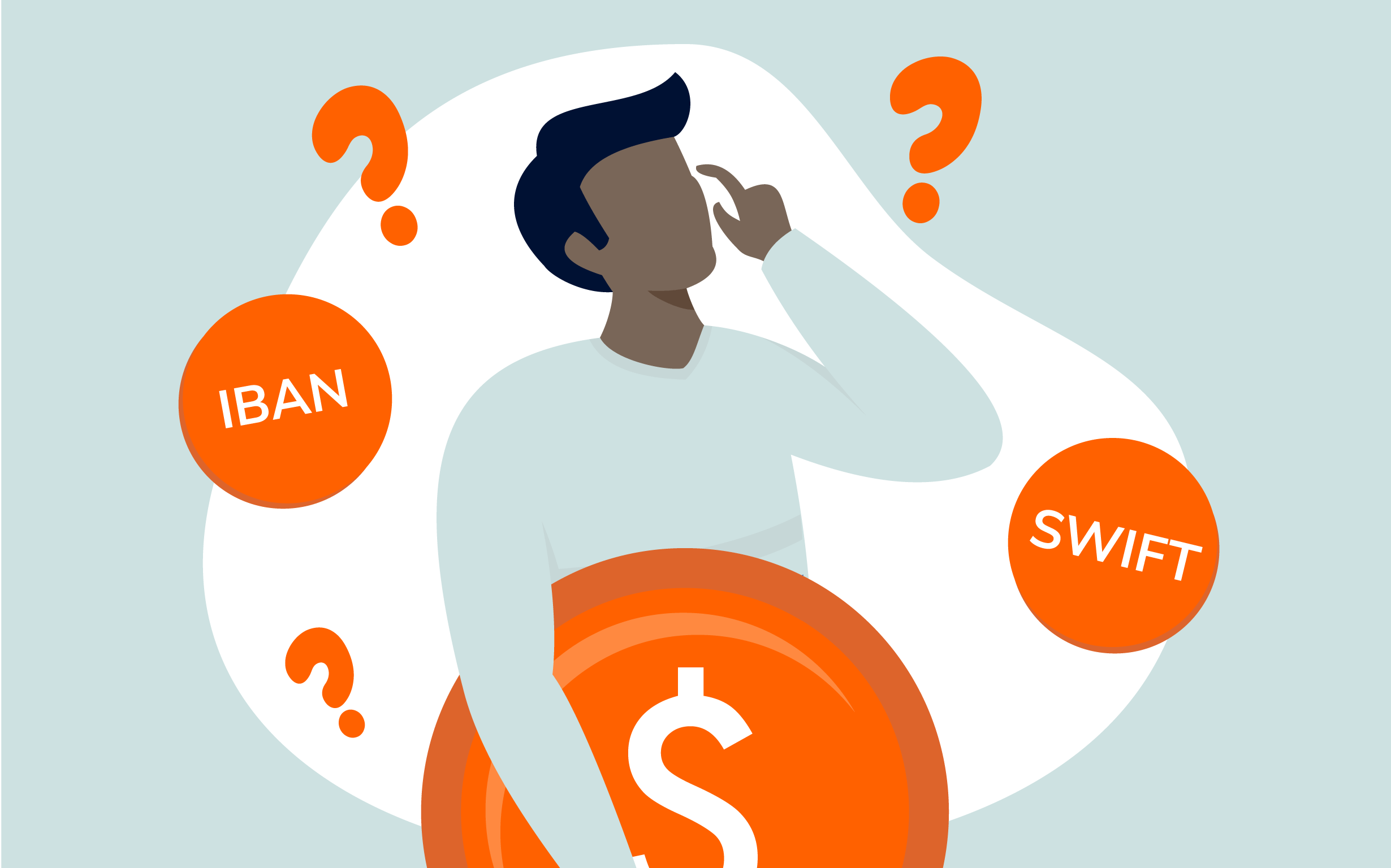 person comparing IBAN and SWIFT