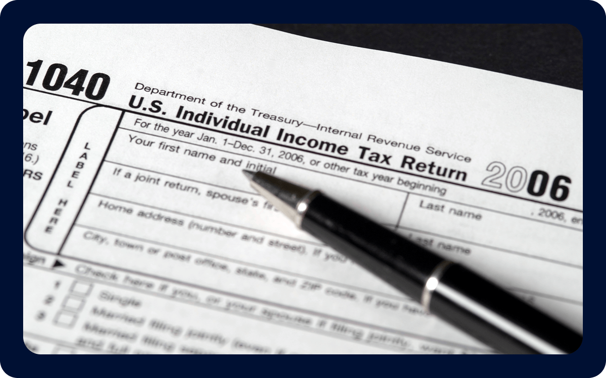 An Internal Revenue Service Tax form.