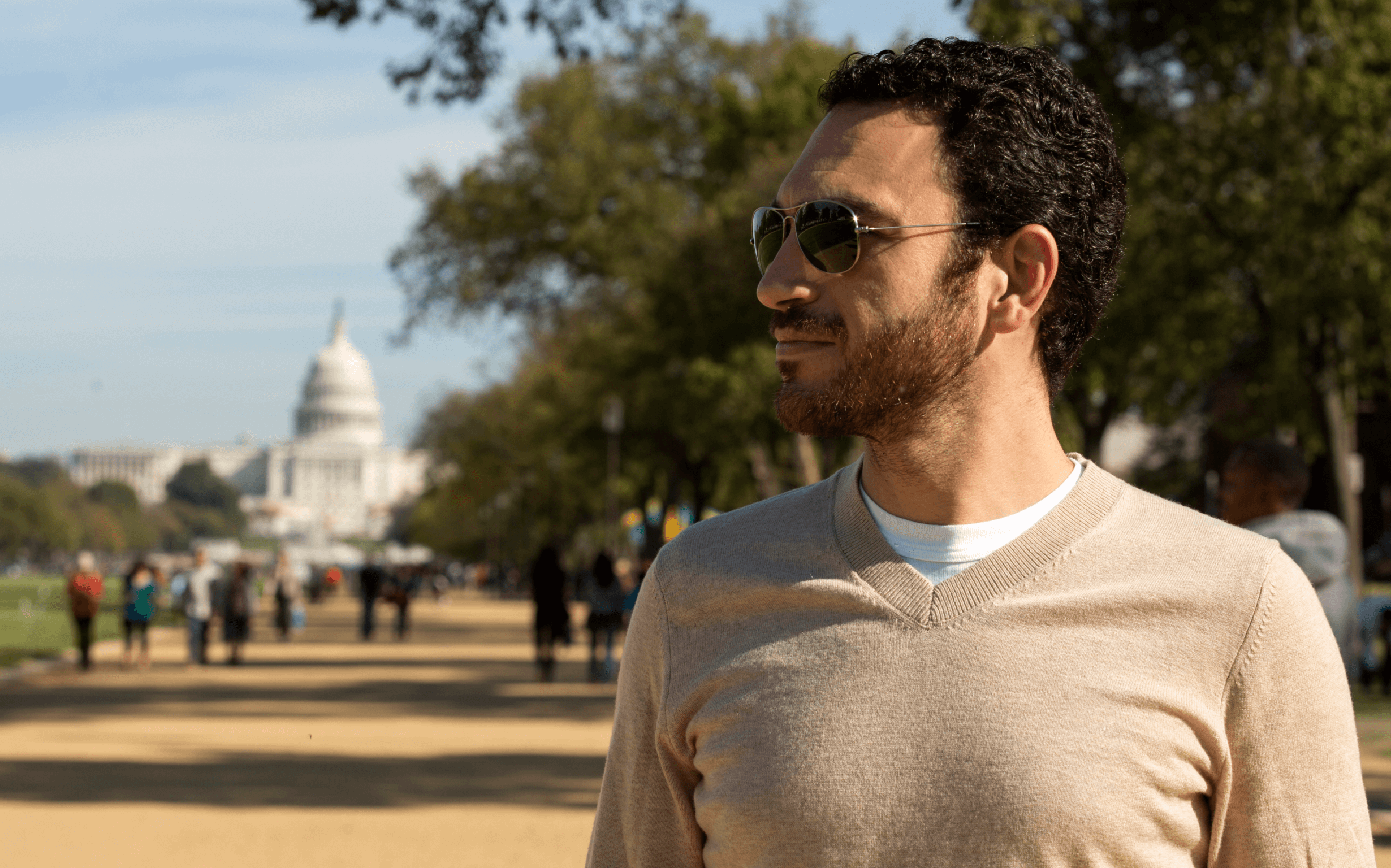 Young man in Washington D.C.