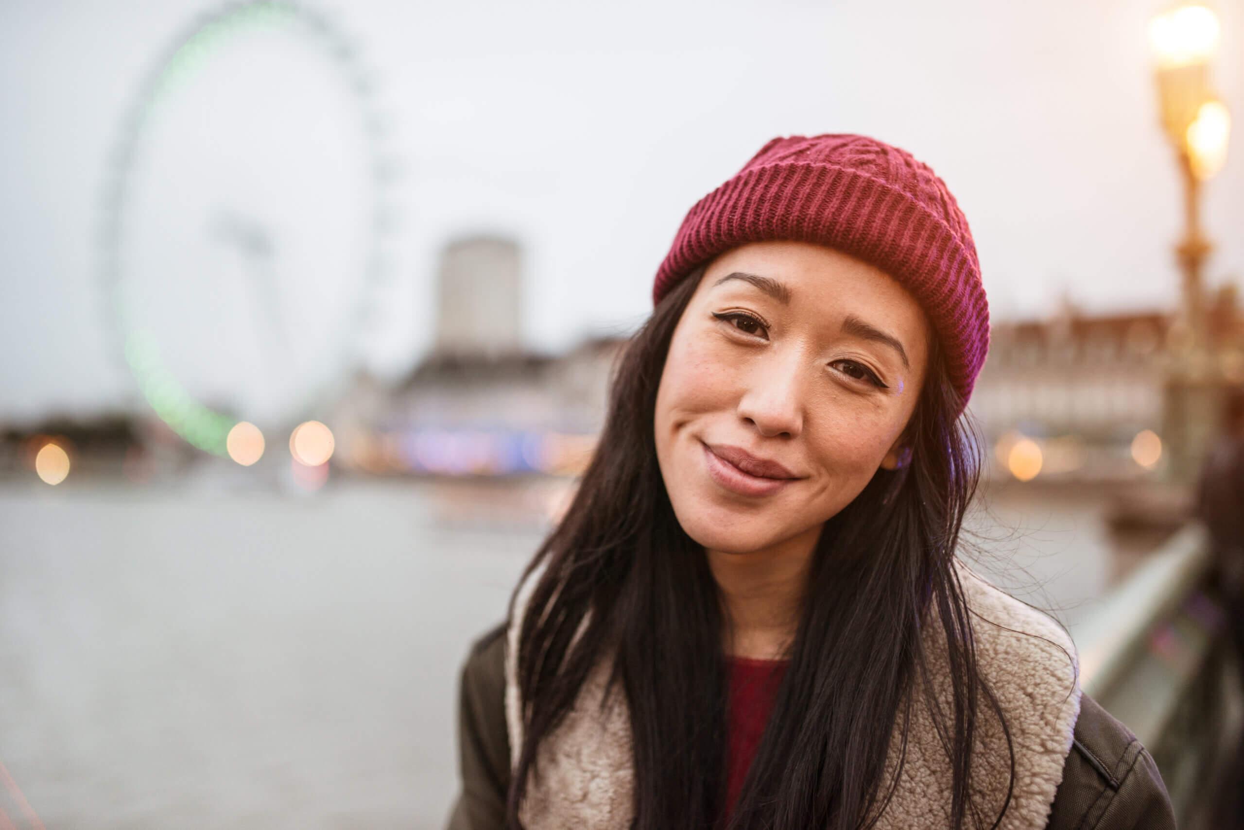 Chinese woman in London.